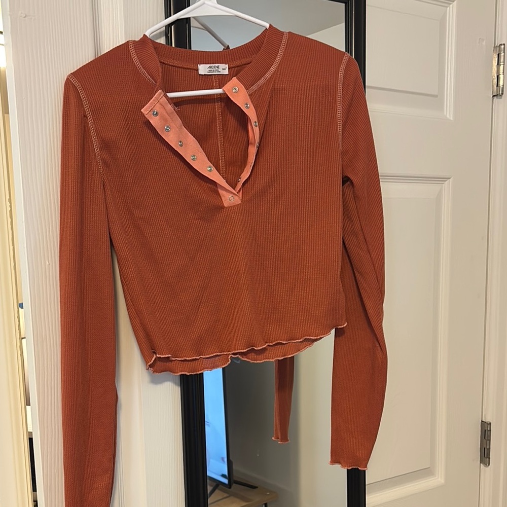 Ardene Orange Long Sleeve Crop